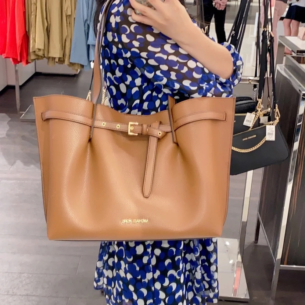 Michael Kors Brown Leather Tote Bag